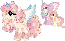 Size: 3605x2305 | Tagged: safe, artist:xxcheerupxxx, fluttershy, princess cadance, oc, alicorn, pony, g4, alternate design, female, magical lesbian spawn, mare, offspring, parent:fluttershy, parent:princess cadance, parents:flutterdance, simple background, transparent background