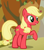 Size: 1170x1337 | Tagged: safe, edit, edited screencap, screencap, applejack, earth pony, pony, fall weather friends, g4, my little pony: friendship is magic, alternate coat color, applejack's hat, cowboy hat, cropped, female, hat, mare, not applejack, outdoors, raised hoof, recolor, red coat, solo, tree