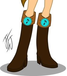 Size: 533x601 | Tagged: safe, artist:mlp-scribbles, edit, oc, oc only, oc:sweet melody, equestria girls, g4, boots, boots shot, clothes, cropped, high heel boots, legs, pictures of legs, shoes, simple background, solo, white background