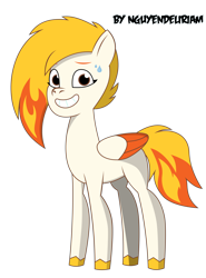 Size: 5933x8000 | Tagged: safe, artist:nguyendeliriam, flare (g5), pegasus, pony, g5, my little pony: tell your tale, absurd resolution, female, looking at you, mare, nervous, simple background, smiling, smiling at you, solo, transparent background