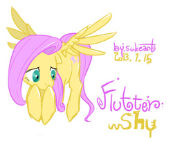 Size: 810x663 | Tagged: safe, artist:siemensohm, fluttershy, pegasus, pony, g4, simple background, solo, white background