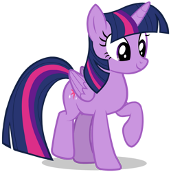 Size: 827x830 | Tagged: safe, artist:zslnews, twilight sparkle, alicorn, pony, g4, cute, female, folded wings, mare, raised hoof, simple background, solo, transparent background, twiabetes, twilight sparkle (alicorn), vector, wings