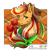 Size: 1000x1000 | Tagged: safe, artist:legendaryshadee, applejack, earth pony, pony, g4, apple, bust, food, portrait, rainbow power, solo