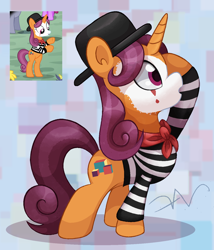 Size: 1200x1400 | Tagged: safe, artist:swasfews, quiet gestures, pony, unicorn, g4, princess spike, bipedal, female, horn, mare, mime, screencap reference, solo