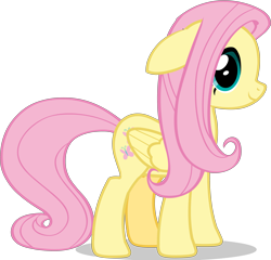 Size: 4000x3838 | Tagged: safe, fluttershy, pegasus, pony, g4, leak, ears back, female, flash asset, high res, mare, simple background, smiling, solo, transparent, transparent background, vector