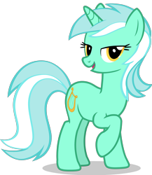 Size: 3467x4000 | Tagged: artist needed, safe, lyra heartstrings, pony, unicorn, g4, female, flash asset, high res, horn, lidded eyes, mare, show accurate, simple background, smiling, solo, transparent background, vector