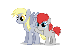 Size: 550x400 | Tagged: artist needed, safe, derpy hooves, train tracks (g4), earth pony, pegasus, pony, g4, the cart before the ponies, colt, duo, duo male and female, female, foal, male, mare, show accurate, simple background, transparent background, vector