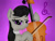 Size: 1024x768 | Tagged: safe, artist:jon080, octavia melody, earth pony, pony, g4, bowtie, cello, female, gradient background, looking at you, mare, musical instrument, necktie, smiling, smiling at you, solo