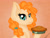 Size: 1280x960 | Tagged: safe, artist:jon080, pear butter, earth pony, pony, g4, bust, food, pie, portrait, smiling, solo