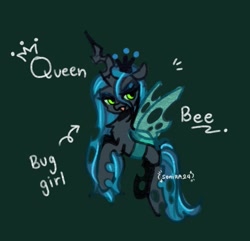 Size: 639x615 | Tagged: safe, artist:sonira24, queen chrysalis, changeling, changeling queen, g4, flying, holes in wings, solo, spread wings, wings