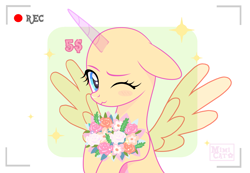 Size: 5655x3913 | Tagged: safe, oc, oc only, alicorn, earth pony, pegasus, unicorn, adoptable, art, base, camera shot, character, commission, flower, horn, solo, your character here