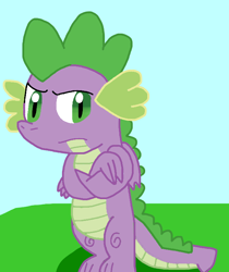 Size: 634x755 | Tagged: safe, artist:cmara, spike, dragon, g4, male, solo, winged spike, wings