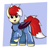 Size: 2000x2000 | Tagged: safe, artist:aaathebap, oc, oc only, oc:aaaaaaaaaaa, bat pony, clothes, happy, looking at you, passepartout, raised hoof, raised leg, solo, tracksuit