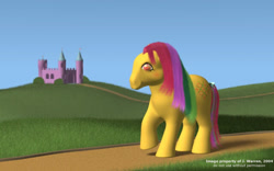 Size: 640x400 | Tagged: artist needed, safe, tic tac toe (g1), earth pony, pony, twinkle eyed pony, g1, 2004, 3d, 3d model, dream castle, female, mare