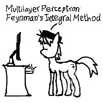 Size: 205x205 | Tagged: safe, artist:nullpony-exception, oc, oc only, pony, unicorn, computer, computer science, hat, horn, machine learning, male, monochrome, multilayer perceptron, pun, stallion