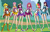 Size: 1119x714 | Tagged: safe, artist:sasami87, applejack, fluttershy, pinkie pie, rainbow dash, rarity, twilight sparkle, human, equestria girls, g4, long legs, mane six, sailor moon (series), sailor senshi maker