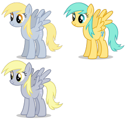 Size: 2100x2000 | Tagged: safe, derpy hooves, sunshower raindrops, pegasus, pony, g4, leak, background pony, ember's worst nightmare, female, flash asset, high res, mare, simple background, transparent background