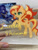 Size: 750x1000 | Tagged: safe, artist:starrysky73245, sunset shimmer, human, pony, unicorn, g4, horn, offscreen character, solo