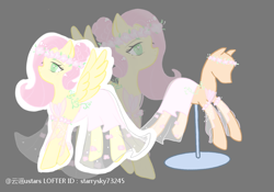 Size: 750x524 | Tagged: safe, artist:starrysky73245, fluttershy, pegasus, pony, g4, gray background, simple background, solo