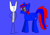 Size: 1920x1333 | Tagged: safe, artist:robertleyvaiii, oc, oc only, oc:chuk, oc:stephen (stephen-fisher), alicorn, g4, alicorn oc, blue background, duo, horn, male, simple background, wings