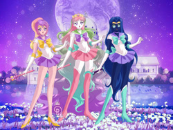 Size: 800x600 | Tagged: safe, artist:pokemongril762, princess cadance, princess celestia, princess luna, human, equestria girls, g4, clothes, cosplay, costume, sailor moon (series), sailor senshi maker, solo