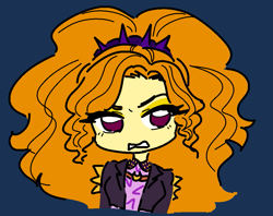 Size: 1041x826 | Tagged: safe, artist:rileyav, adagio dazzle, human, equestria girls, g4, adoragio, blue background, bust, cute, dark blue background, female, frown, looking offscreen, no pupils, simple background, solo