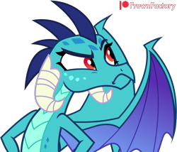 Size: 3500x3000 | Tagged: safe, artist:frownfactory, princess ember, dragon, g4, school daze, angry, dragoness, female, frown, high res, horns, simple background, solo, transparent background, vector, wings