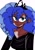 Size: 1240x1754 | Tagged: safe, artist:jully-park, princess luna, human, g4, crown, curly hair, dark skin, humanized, jewelry, regalia, simple background, solo, vitiligo, vitiligo luna, white background