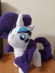 Size: 3000x4000 | Tagged: safe, artist:jbond, rarity, pony, unicorn, g4, female, handmade, horn, irl, mare, photo, photography, plushie, solo