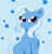 Size: 1879x1955 | Tagged: safe, artist:sparkly-retsuko, trixie, pony, unicorn, g4, chest fluff, cute, diatrixes, ear fluff, female, horn, mare, smiling, solo, stars