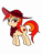 Size: 3000x4000 | Tagged: safe, artist:vomitvomiting, oc, oc only, oc:fall fashion, pony, unicorn, g4, clothes, eyeshadow, female, female oc, hat, horn, makeup, mare, orange eyes, orange mane, orange tail, scarf, simple background, solo, standing, tail, two toned mane, two toned tail, unicorn oc, white background