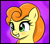 Size: 2857x2534 | Tagged: safe, artist:vomitvomiting, carrot top, golden harvest, earth pony, pony, g4, abstract background, bust, female, frame, grin, head only, mare, raised eyebrows, smiling, solo