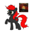 Size: 1437x1644 | Tagged: safe, artist:vomitvomiting, oc, oc only, earth pony, pony, g4, album cover, earth pony oc, female, female oc, gray coat, grin, king gizzard & the lizard wizard, mare, ponified, ponified album cover, raised hoof, red mane, red tail, simple background, smiling, solo, tail, white background, yellow eyes