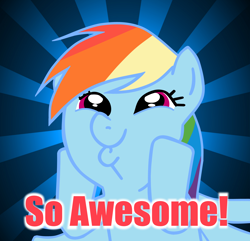 Size: 1920x1854 | Tagged: safe, artist:misterbrony, rainbow dash, pegasus, pony, g4, 2011, artifact, dashface, female, mare, so awesome