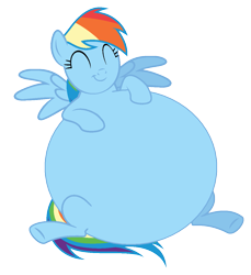 Size: 1113x1215 | Tagged: safe, artist:retroguy1990, rainbow dash, pegasus, g4, circle tool, female, simple background, solo, stuffed belly, transparent background