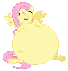 Size: 1113x1165 | Tagged: safe, artist:retroguy1990, fluttershy, pegasus, g4, circle tool, female, simple background, solo, stuffed belly, transparent background