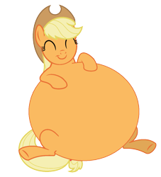 Size: 1113x1227 | Tagged: safe, artist:retroguy1990, applejack, earth pony, g4, circle tool, female, simple background, solo, stuffed belly, transparent background