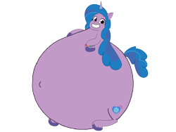 Size: 3264x2448 | Tagged: safe, artist:retroguy1990, izzy moonbow, pony, unicorn, g5, my little pony: tell your tale, 1000 hours in ms paint, circle tool, female, horn, inflation, mare, simple background, solo, transparent background