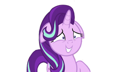 Size: 828x465 | Tagged: safe, artist:starlightglimmer04, edit, edited screencap, screencap, starlight glimmer, pony, unicorn, g4, no second prances, female, horn, mare, nervous, nervous smile, not a vector, simple background, smiling, solo, transparent background