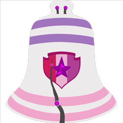 Size: 914x913 | Tagged: safe, sweetie belle, .svg available, bell, cracked, favicon, icon, logo, meta, no pony, ponybooru, simple background, svg, sweetie belle's cutie mark, transparent background, vector