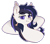 Size: 742x656 | Tagged: safe, artist:fakkajohan, oc, oc only, oc:dusty bloom, bat pony, pony, artfight, bat pony oc, bust, cheek fluff, coat markings, colored eartips, ear fluff, ear tufts, eyebrows, eyebrows visible through hair, eyeshadow, facial markings, fangs, female, female oc, freckles, gift art, gray eyeshadow, gray mane, halfbody, hooves behind head, leg freckles, lidded eyes, looking at you, looking back, makeup, mare oc, outline, simple background, slit pupils, smiling, snip (coat marking), solo, striped mane, three toned mane, transparent background, two toned ears, white coat