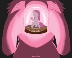 Size: 3090x2480 | Tagged: safe, artist:shutterglisten, pinkie pie, earth pony, pony, gypsy bard, g4, crystal ball, pink pony, pinkamena diane pie, pinkiemena, simple background