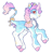 Size: 1985x2048 | Tagged: oc name needed, safe, artist:cocopudu, oc, oc only, classical unicorn, original species, pony, unicorn, g2, bow, cloven hooves, commission, crown, female, g2 oc, gradient mane, horn, jewelry, leonine tail, looking at you, mare, multiple pupils, necklace, pearl necklace, regalia, ribbon, simple background, smiling, smiling at you, solo, tail, tail bow, white background