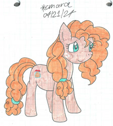 Size: 846x945 | Tagged: safe, artist:cmara, pear butter, earth pony, g4, female, graph paper, solo, traditional art