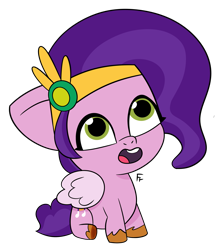 Size: 2361x2726 | Tagged: safe, artist:frownfactory, pipp petals, pegasus, pony, g5, my little pony: tell your tale, sisters take flight, adorapipp, baby, baby pipp petals, baby pony, cute, female, filly, filly pipp petals, foal, happy, headband, open mouth, open smile, simple background, smiling, solo, transparent background, younger