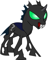 Size: 828x1050 | Tagged: safe, artist:mysteriousflix, oc, oc only, oc:mr. flix, changeling, simple background, skinny, solo, thin, transparent background