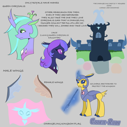 Size: 5924x5924 | Tagged: safe, artist:cookie-ruby, queen chrysalis, oc, oc:circe, changedling, changeling, changepony, dark changedling, hybrid, g4, changedling oc, changeling oc, changeling soldier, interspecies offspring, magical lesbian spawn, offspring, parent:princess luna, parent:queen chrysalis, parents:chrysaluna, ponysona, purified chrysalis, yellow changeling