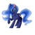 Size: 1080x1080 | Tagged: safe, artist:xinjinjumin4233870, princess luna, alicorn, pony, g4, colored pinnae, eyeshadow, female, folded wings, lidded eyes, looking at you, makeup, mare, raised hoof, simple background, solo, white background, wings