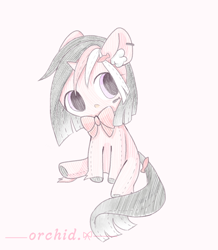 Size: 1286x1477 | Tagged: safe, alternate character, alternate version, artist:orchidlanlan738, oc, oc only, pony, unicorn, cute, horn, plushie, solo