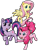 Size: 400x531 | Tagged: safe, artist:zphal, fluttershy, pinkie pie, twilight sparkle, earth pony, pegasus, pony, unicorn, g4, deviantart watermark, female, mare, obtrusive watermark, simple background, transparent background, trio, trio female, unicorn twilight, watermark